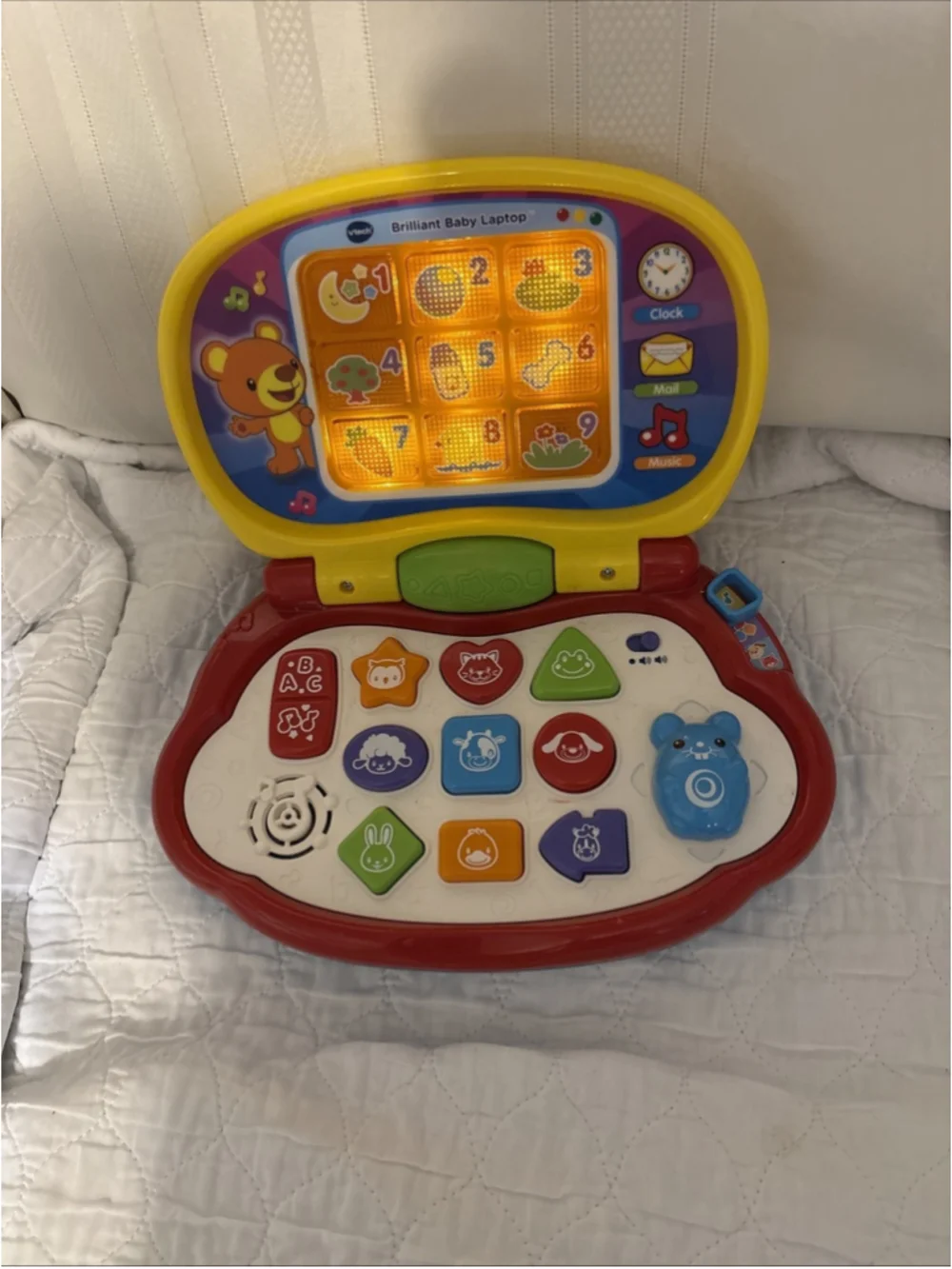 Vetch Baby Laptop Clock, Mail & Music, ABC, Animals Mouse Everything Lights Up